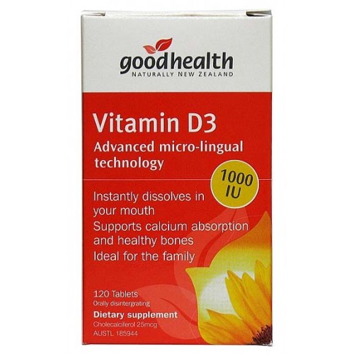 Good Health Vitamin D3 120 Chewable Tablets